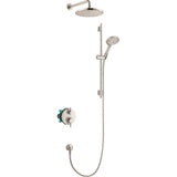 Hansgrohe - Raindance S Thermostatic Showerhead/Wallbar Set with Rough, 2.5 GPM in Brushed Nickel - Brushed Nickel