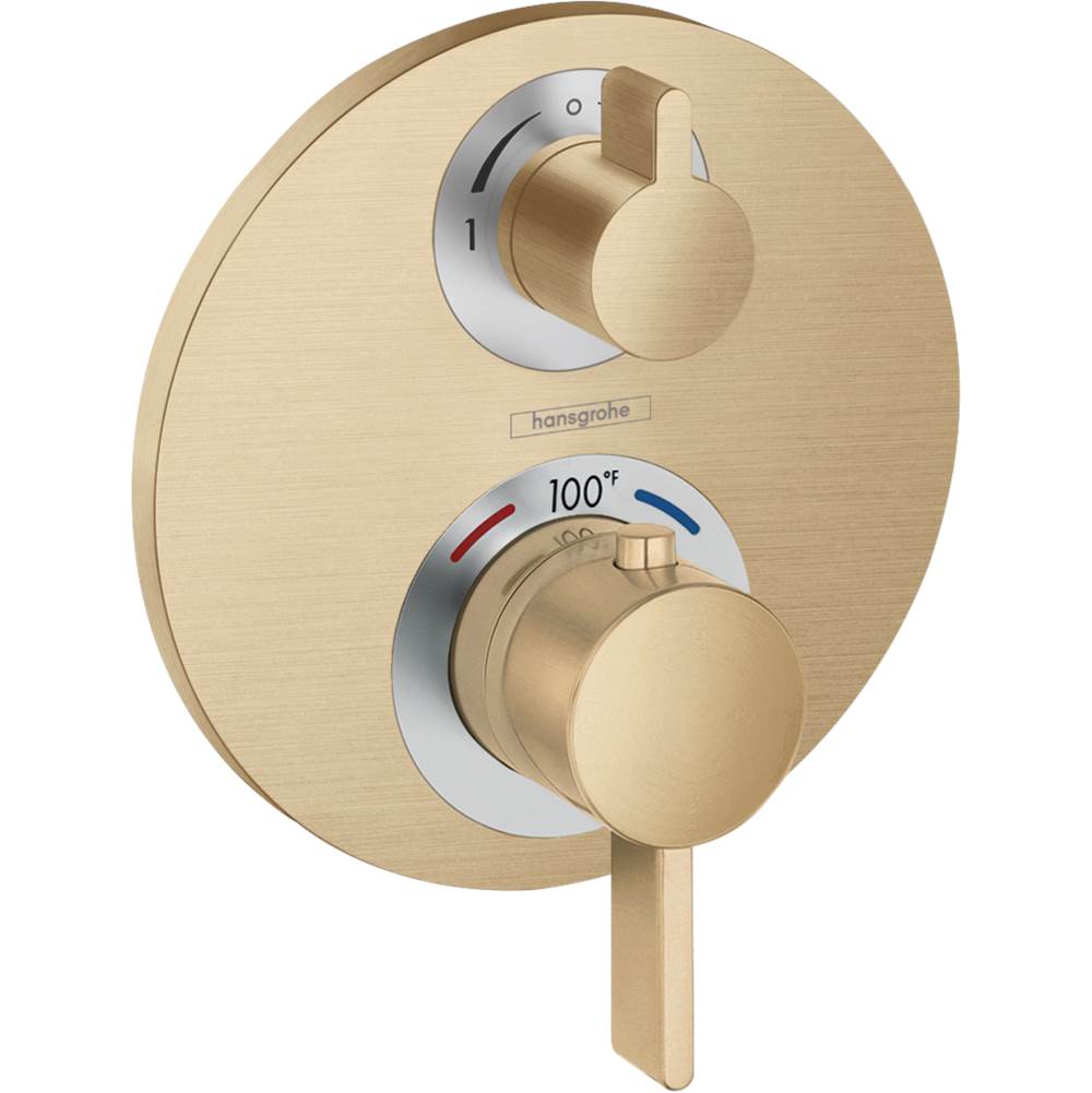 Hansgrohe - Ecostat S Thermostatic Trim with Volume Control and Diverter in Brushed Bronze - Brushed Bronze