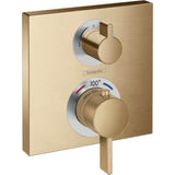 Hansgrohe - Ecostat Square Thermostatic Trim with Volume Control in Brushed Bronze - Brushed Bronze