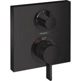 Hansgrohe - Ecostat Square Thermostatic Trim with Volume Control in Matte Black - Matte Black