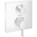 Hansgrohe - Ecostat Square Thermostatic Trim with Volume Control in Matte White - Matte White