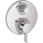 Hansgrohe - Ecostat S Thermostatic Trim with Volume Control and Diverter in Chrome - Chrome