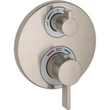 Hansgrohe - Ecostat S Thermostatic Trim with Volume Control and Diverter in Brushed Nickel - Brushed Nickel