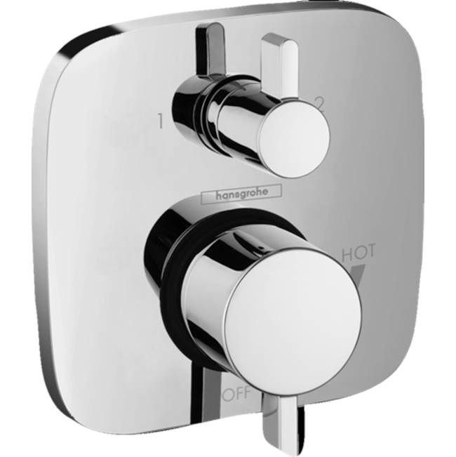 Hansgrohe - Ecostat Pressure Balance Trim Square with Diverter in Chrome - Chrome