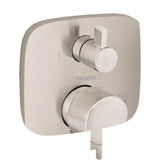 Hansgrohe - Ecostat Pressure Balance Trim Square with Diverter in Brushed Nickel - Brushed Nickel