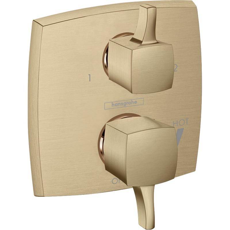Hansgrohe - Ecostat Classic Pressure Balance Trim Classic Square with Diverter in Brushed Bronze - Brushed Bronze