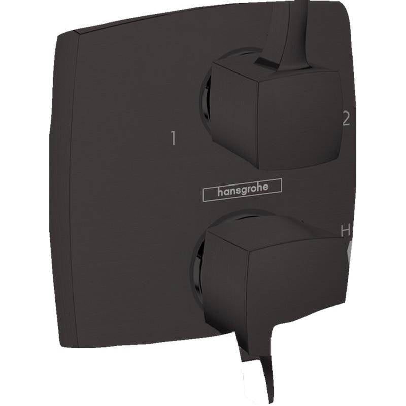 Hansgrohe - Ecostat Classic Pressure Balance Trim Classic Square with Diverter in Matte Black - Matte Black