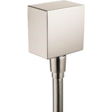 Hansgrohe - FixFit Wall Outlet Square with Check Valves in Brushed Nickel - Brushed Nickel