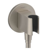 Hansgrohe - FixFit S Wall Outlet with Handshower Holder in Brushed Nickel - Brushed Nickel