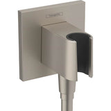 Hansgrohe - FixFit E Wall Outlet with Handshower Holder in Brushed Nickel - Brushed Nickel