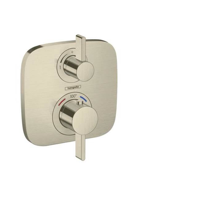 Hansgrohe - Ecostat E Thermostatic Trim with Volume Control and Diverter in Brushed Nickel - Brushed Nickel