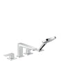 Hansgrohe - Metropol 4-Hole Roman Tub Set Trim with Lever Handles and 1.75 GPM Handshower in Chrome - Chrome
