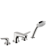 Hansgrohe - Focus 4-Hole Roman Tub Set Trim with 1.8 GPM Handshower in Chrome - Chrome