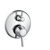 Hansgrohe - Ecostat Classic Thermostatic Trim with Volume Control and Diverter, Round in Chrome - Chrome