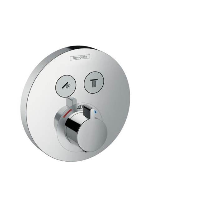 Hansgrohe - ShowerSelect S Thermostatic Trim for 2 Functions, Round in Chrome - Chrome