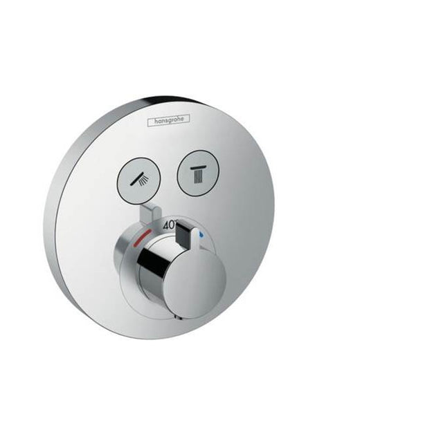 Hansgrohe - ShowerSelect S Thermostatic Trim for 2 Functions, Round in Chrome - Chrome
