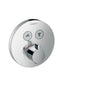 Hansgrohe - ShowerSelect S Thermostatic Trim for 2 Functions, Round in Chrome - Chrome