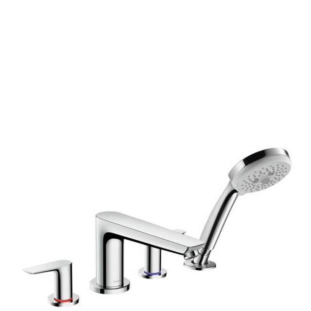Hansgrohe - Talis E 4-Hole Roman Tub Set Trim with 1.8 GPM Handshower in Chrome - Chrome