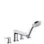 Hansgrohe - Talis E 4-Hole Roman Tub Set Trim with 1.8 GPM Handshower in Chrome - Chrome