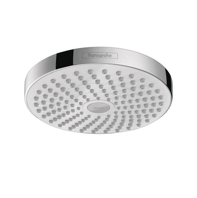 Hansgrohe - Croma Select S Showerhead 180 2-Jet, 1.8 GPM in White / Chrome - White With Chrome