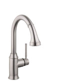 Hansgrohe - Talis C HighArc Kitchen Faucet, 2-Spray Pull-Down, 1.75 GPM in Steel Optic - Steel Optic