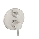 Hansgrohe - Ecostat Thermostatic Trim S with Volume Control and Diverter in Brushed Nickel - Brushed Nickel