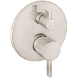 Hansgrohe - Ecostat Pressure Balance Trim S with Diverter in Brushed Nickel - Brushed Nickel