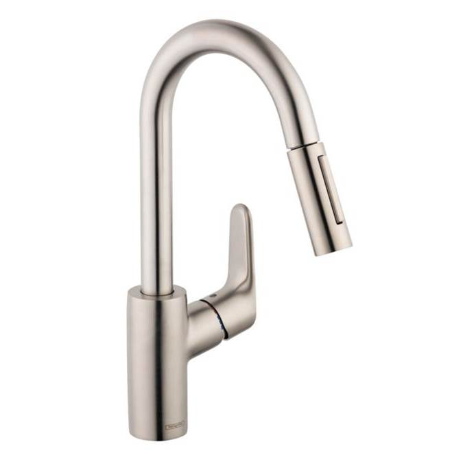 Hansgrohe - Focus Prep Kitchen Faucet, 2-Spray Pull-Down, 1.75 GPM in Steel Optic - Steel Optic