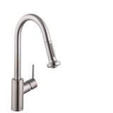 Hansgrohe - Talis SÂ² HighArc Kitchen Faucet, 2-Spray Pull-Down, 1.75 GPM in Steel Optic - Steel Optic