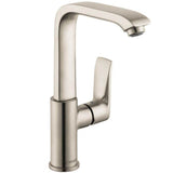 Hansgrohe - Metris Single-Hole Faucet 230 with Swivel Spout and Pop-Up Drain, 1.2 GPM in Brushed Nickel - Brushed Nickel