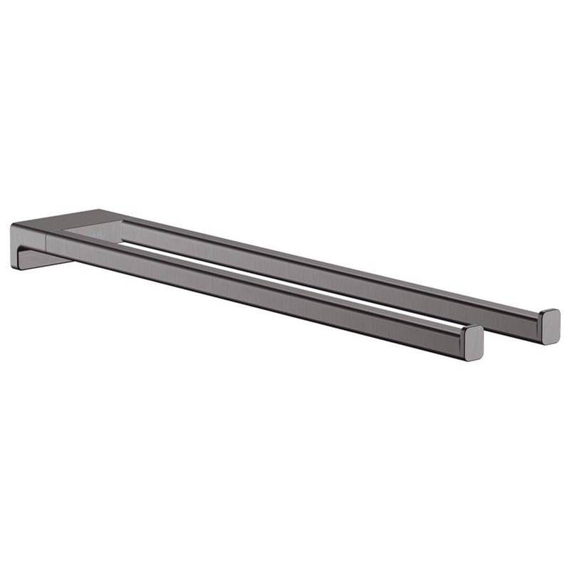 Hansgrohe - AddStoris Dual  Towel Bar in Brushed Black Chrome - Brushed Black Chrome
