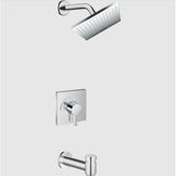 Hansgrohe - Vernis Shape Pressure Balance Tub/Shower Set, 2.5 GPM in Brushed Nickel - Brushed Nickel