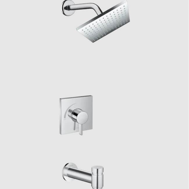 Hansgrohe - Vernis Shape Pressure Balance Tub/Shower Set, 1.75 GPM in Brushed Nickel - Brushed Nickel