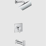Hansgrohe - Vernis Shape Pressure Balance Tub/Shower Set, 1.75 GPM in Brushed Nickel - Brushed Nickel