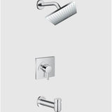 Hansgrohe - Vernis Shape Pressure Balance Tub/Shower Set, 1.5 GPM in Brushed Nickel - Brushed Nickel