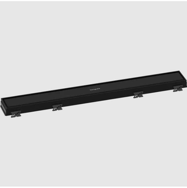 Hansgrohe - RainDrain Match Trim for 23 5/8'' Rough with Height Adjustable Frame in Matte Black - Matte Black