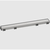 Hansgrohe - RainDrain Match Trim for 23 5/8'' Rough with Height Adjustable Frame in Brushed Stainless Steel - Brushed Stainless Steel