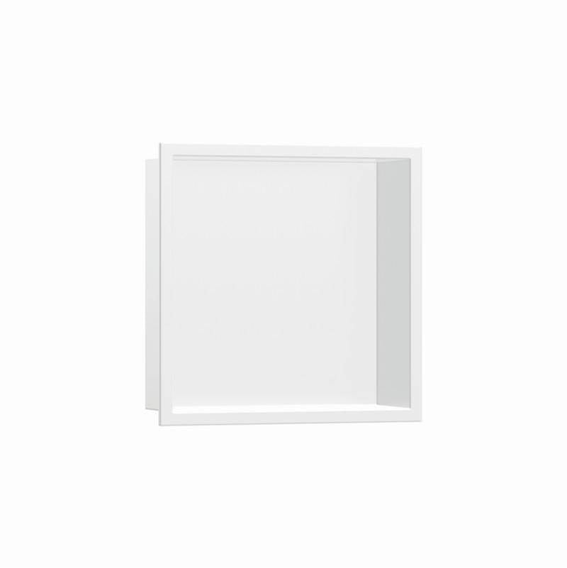 Hansgrohe - XtraStoris Original Wall Niche with Integrated Frame 12''x 12''x 4''  in Matte White - Matte White