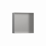 Hansgrohe - XtraStoris Minimalistic Wall Niche Frameless 12''x 12''x 4''  in Brushed Stainless Steel - Brushed Stainless Steel