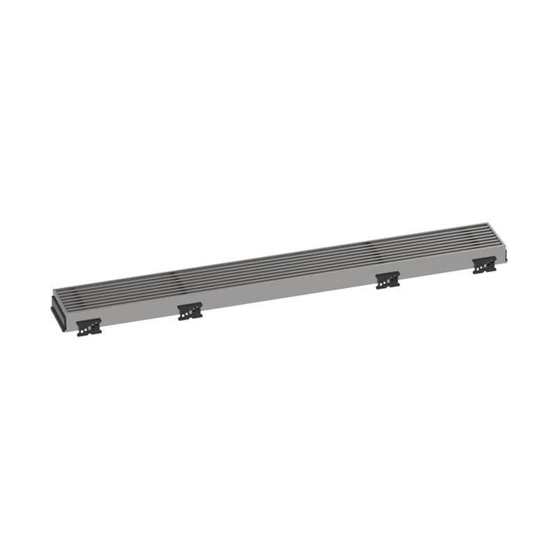Hansgrohe - RainDrain Match Trim Boardwalk for 23 5/8'' Rough with Height Adjustable Frame in Brushed Stainless Steel - Brushed Stainless Steel