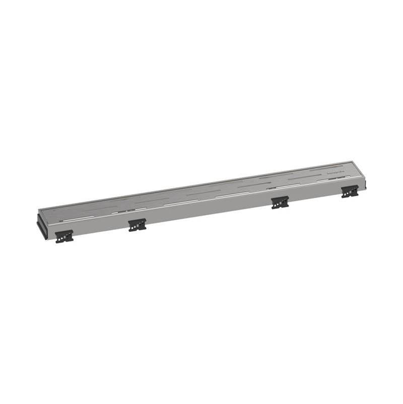 Hansgrohe - RainDrain Match Trim Classic for 23 5/8'' Rough with Height Adjustable Frame in Brushed Stainless Steel - Brushed Stainless Steel