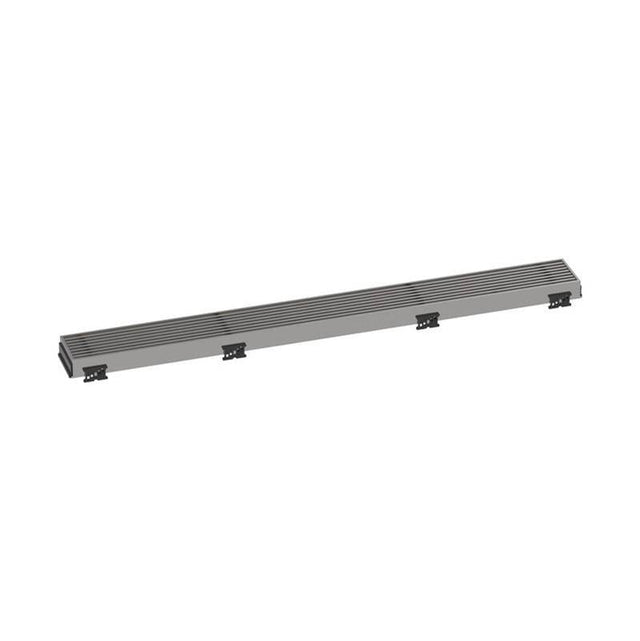 Hansgrohe - RainDrain Match Trim Broadwalk for 27 5/8'' Rough with Height Adjustable Frame in Brushed Stainless Steel - Brushed Stainless Steel
