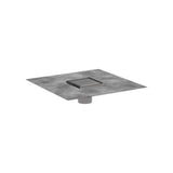 Hansgrohe - RainDrain Brilliance Point Drain Set 4''x 4'' Trim Tileable Rear Cover and Rough in Brushed Stainless Steel - Brushed Stainless Steel