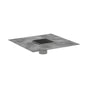 Hansgrohe - RainDrain Brilliance Point Drain Set 4''x 4'' Trim with Height Adjustable Frame and Rough in Brushed Stainless Steel - Brushed Stainless Steel