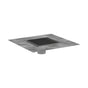 Hansgrohe - RainDrain Brilliance Point Drain Set 6''x 6'' Trim with Height Adjustable Frame and Rough in Brushed Stainless Steel - Brushed Stainless Steel