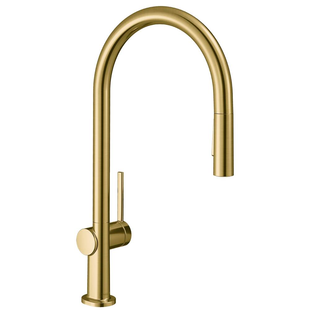 Hansgrohe - Talis N HighArc Kitchen Faucet, O-Style, 2-Spray Pull-Down, 1.75 GPM in Brushed Gold Optic - Brushed Gold Optic