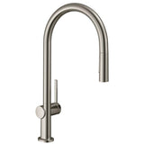 Hansgrohe - Talis N HighArc Kitchen Faucet, O-Style 2-Spray Pull-Down, 1.5 GPM in Steel Optic - Steel Optic