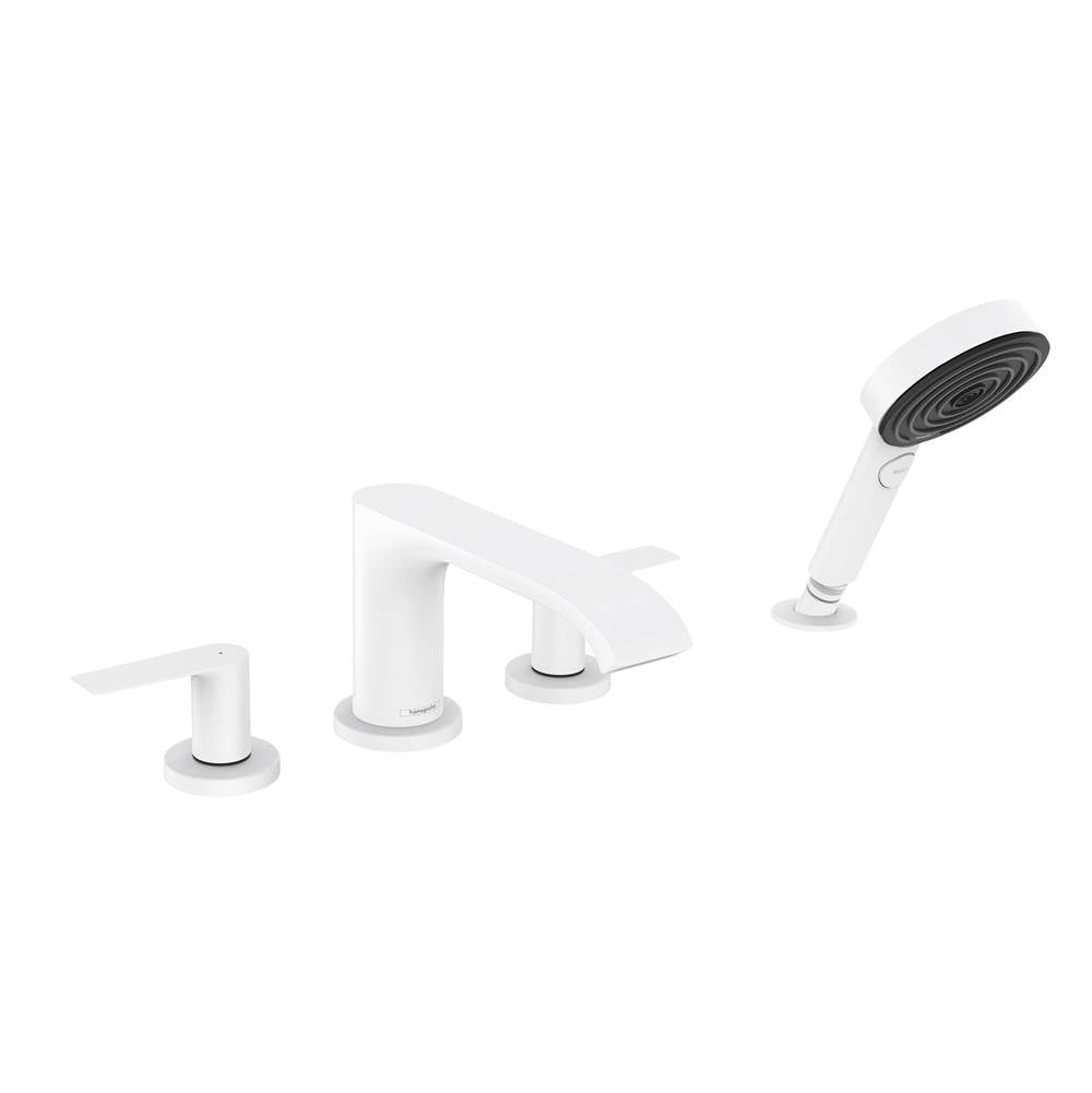 Hansgrohe - Vivenis 4-Hole Roman Tub Set Trim with 1.75 GPM Handshower in Matte White - Matte White