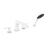 Hansgrohe - Vivenis 4-Hole Roman Tub Set Trim with 1.75 GPM Handshower in Matte White - Matte White