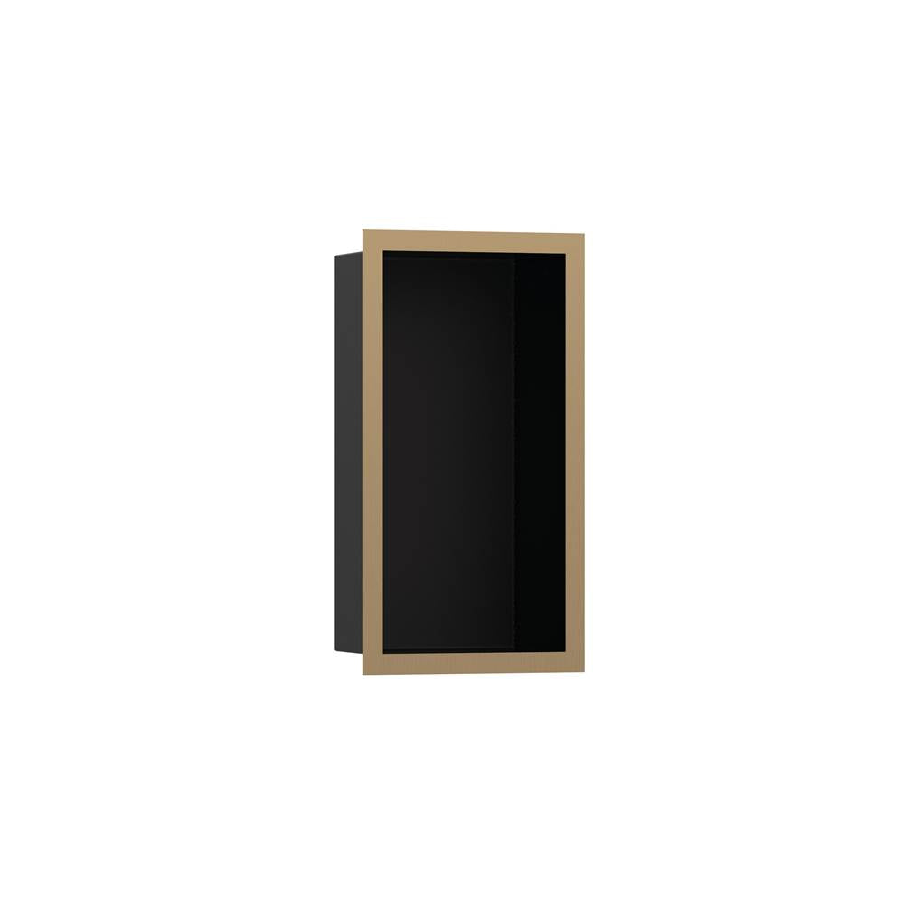 Hansgrohe - XtraStoris Individual Wall Niche Matte Black with Design Frame 12''x 6''x 4'' in Brushed Bronze - Brushed Bronze